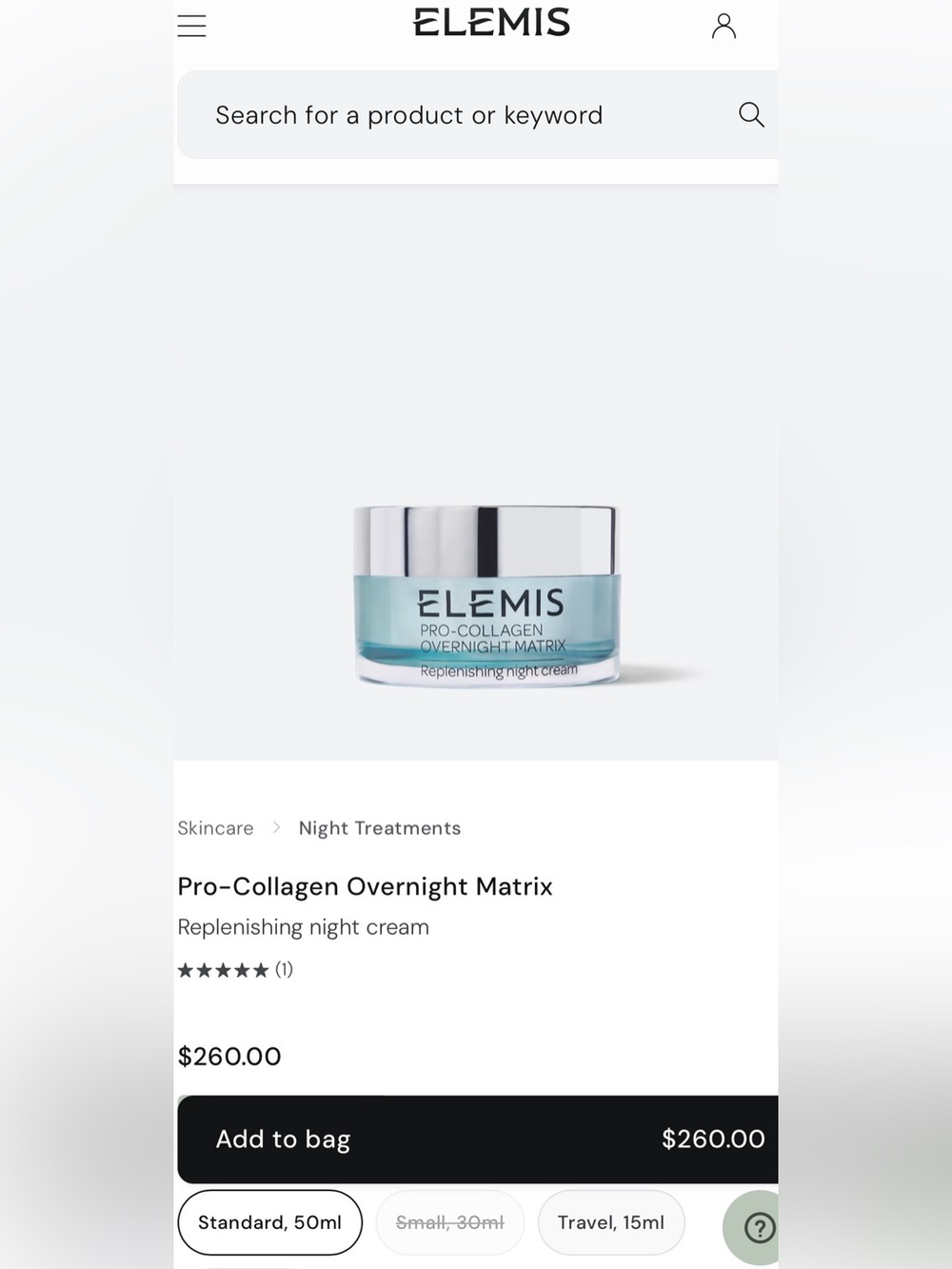 $260 Elemis Pro-Collagen Overnight Matrix Replenishing Night Cream- AUTHENTIC